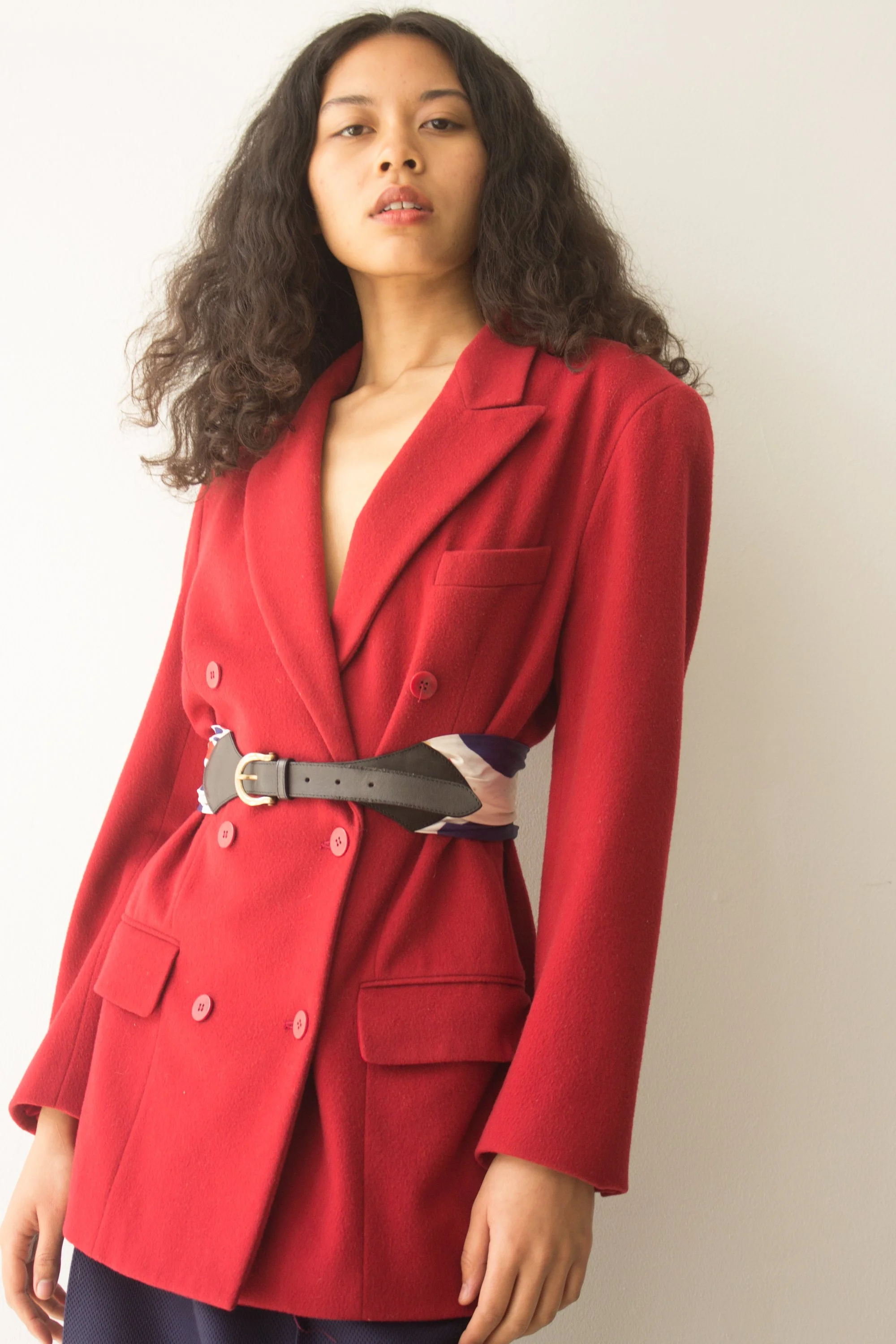 Calvin klein red blazer shop